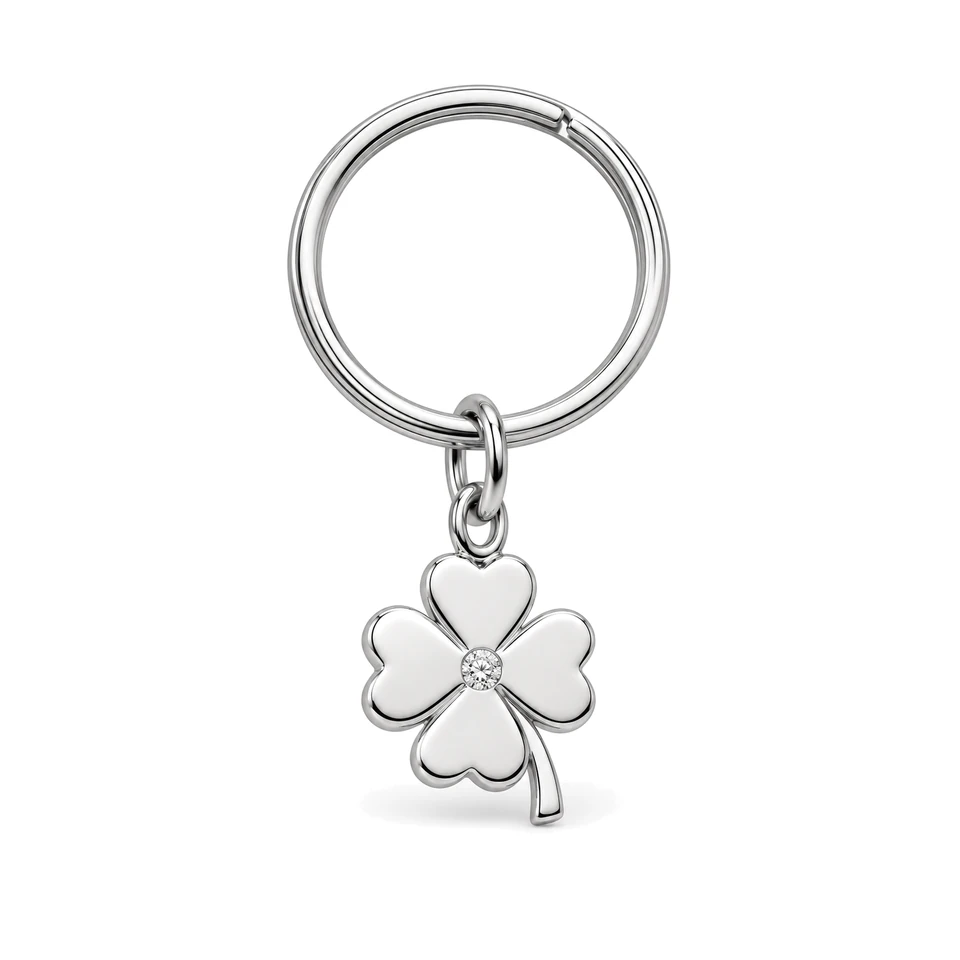 Clara Clover Key Ring in Sterling 925 silver by Victoria Diamonds